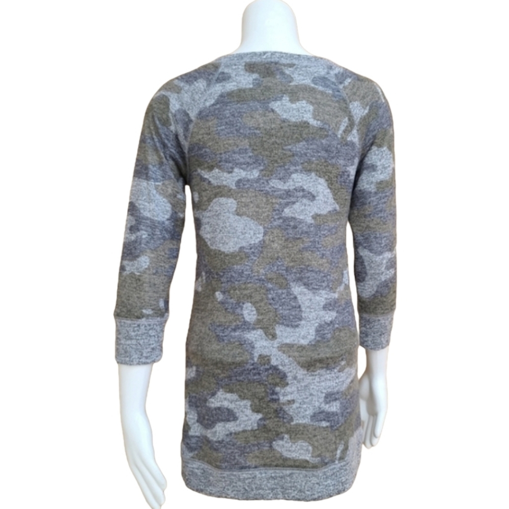 NO BOUNDARIES Camo Raglan Shirt S 3/4 Sleeve Tunic Top Small SUPER SOFT - Picture 6 of 14